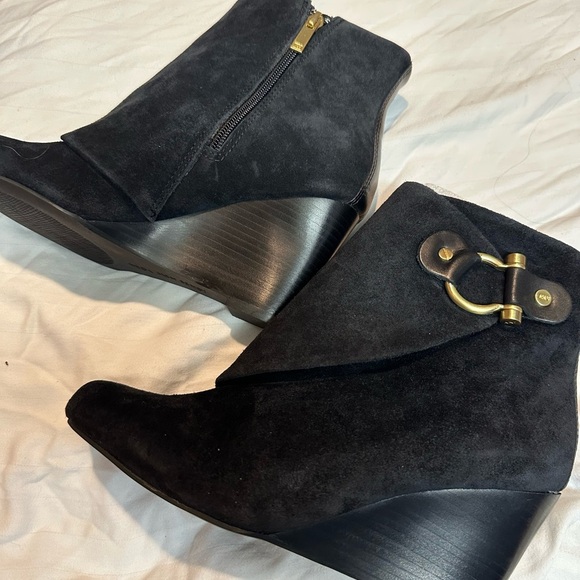 Black Suede Ankle Boots - Picture 3 of 8